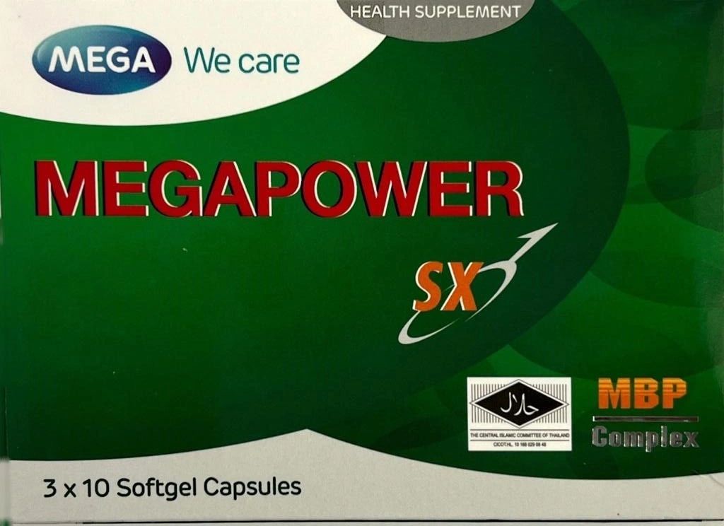 MEGAPOWER SX SOFTGEL CAPSULES packaging visual